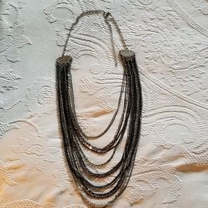 Black/Grey/Silver Multi-Strand Necklace